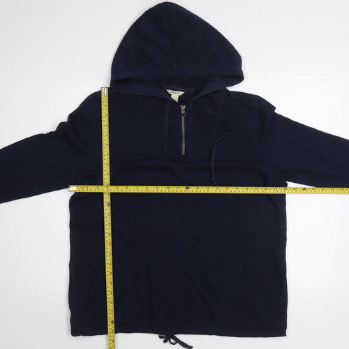 G.H. Bass & Co. Men's Blue Pullover Hoodie Size L Cotton Blend