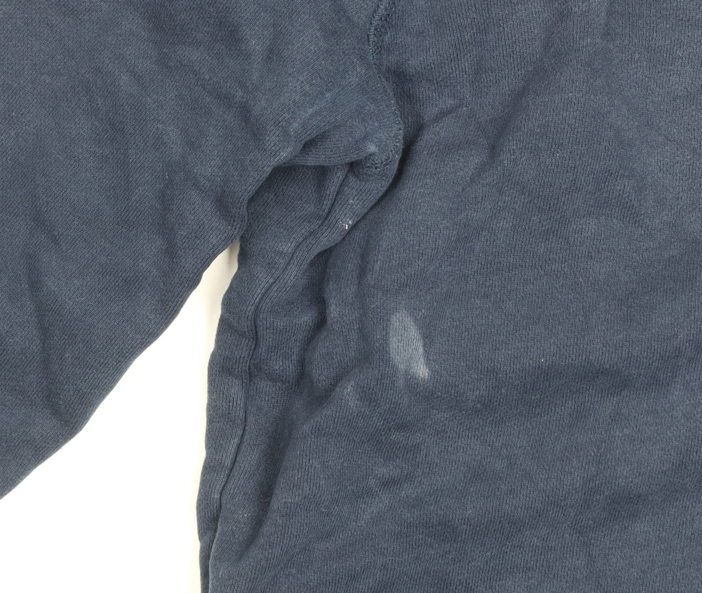 Crew Clothing Co. Men's Blue 1/2 Zip Cotton Sweatshirt Size S