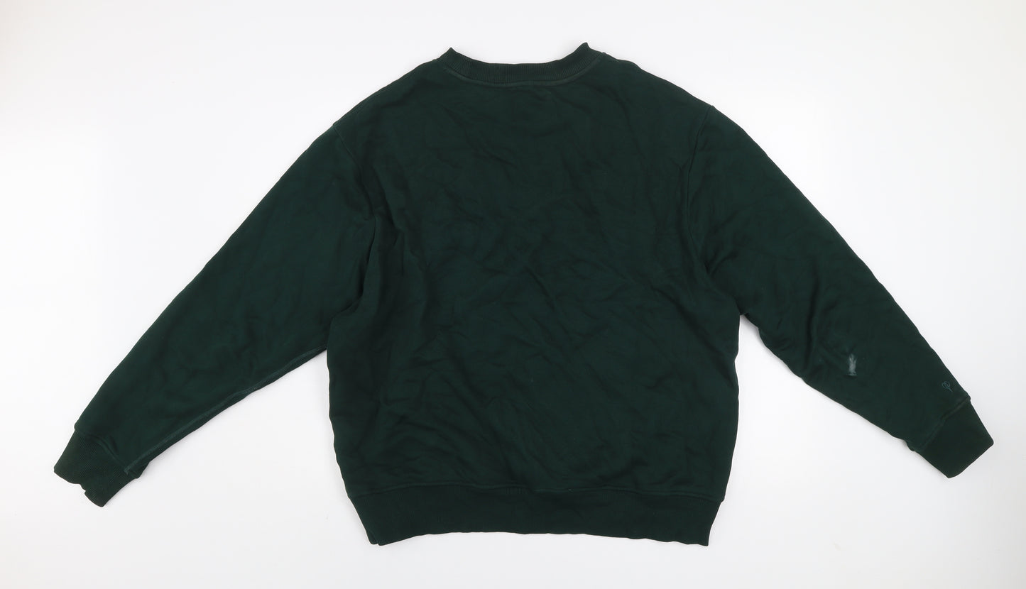 River Island Men's Green XL Pullover Sweatshirt Clermont Heights Logo