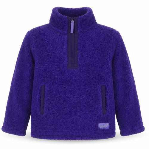 Gelert Girls Purple Fleece 1/4 Zip Jacket 9-10 Years Lightweight Outdoor