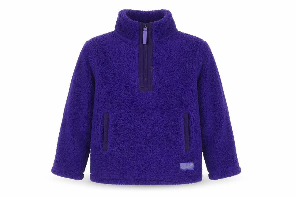 Gelert Girls Purple Fleece 1/4 Zip Jacket 9-10 Years Lightweight Outdoor