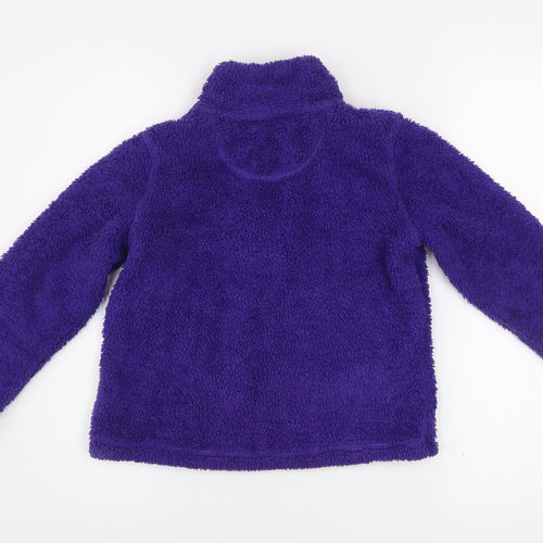 Gelert Girls Purple Fleece 1/4 Zip Jacket 9-10 Years Lightweight Outdoor
