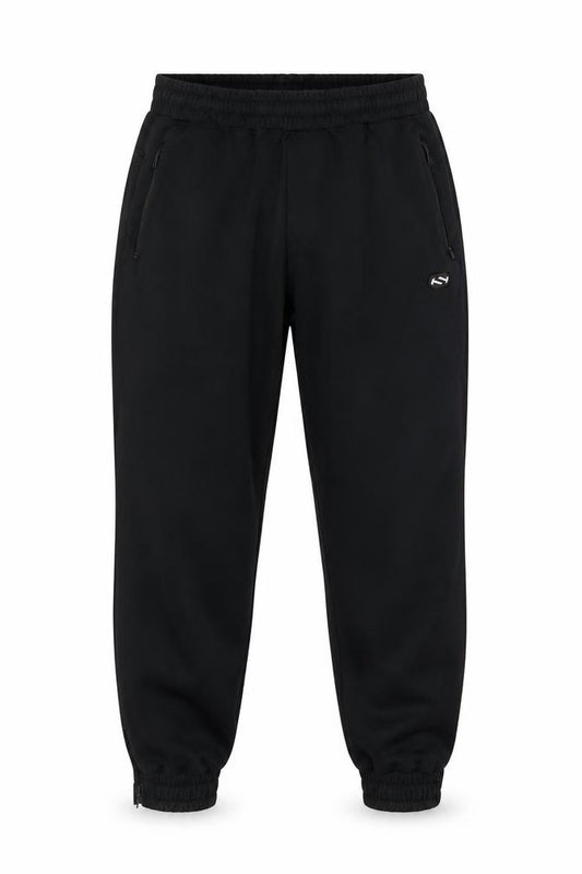 Front view of True Temper Men's Black Jogger Sweatpants Large Cotton Blend