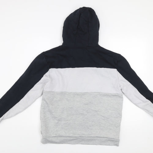 Brave Soul Men's Grey Colour Block Pullover Hoodie XL
