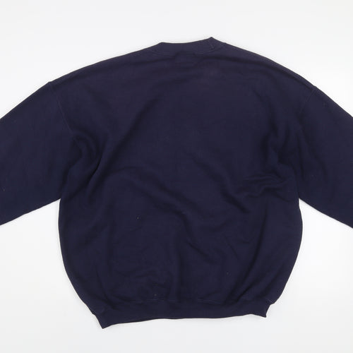 Royal Designs Men's Blue Quebec Canada Embroidered Sweatshirt XL