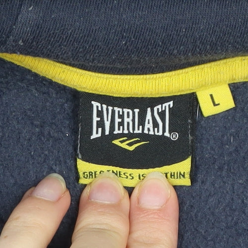 Everlast Men's Blue L Pullover Hoodie Fleece Sweatshirt