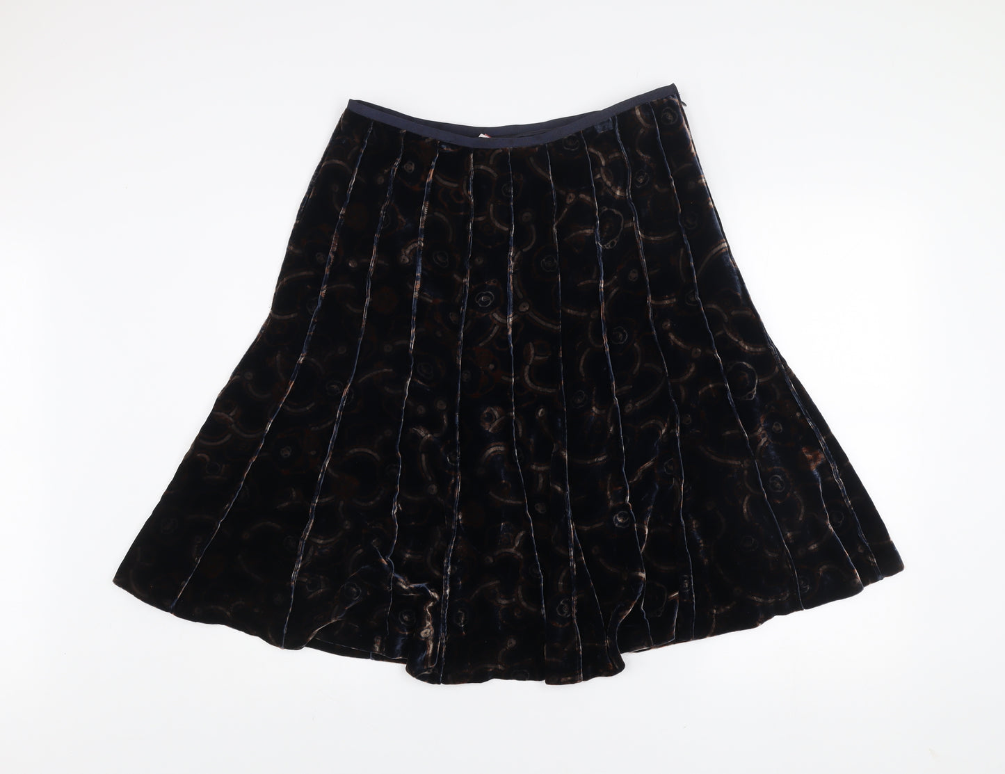 Anne Klein Womens Brown Velvet A-Line Midi Skirt Size 8