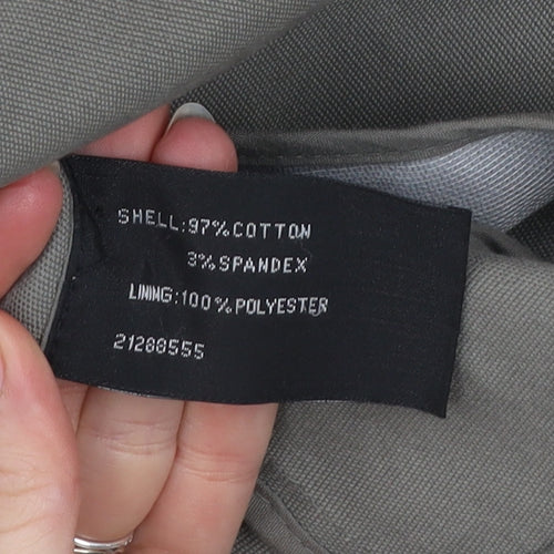 Klass Petite Grey Belted Cotton Blazer Jacket Women’s Size 18