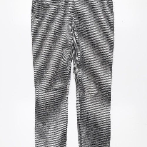 Lila Rose Womens Black Houndstooth Slim Fit Stretch Trousers UK 8