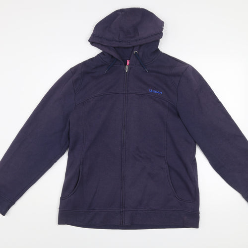LA Gear Women Navy Full Zip Hoodie Size 22 Cotton Blend