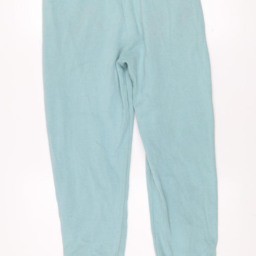 Marks and Spencer Girls Blue Jogger Sweatpants 13-14 Years Fleece Lined