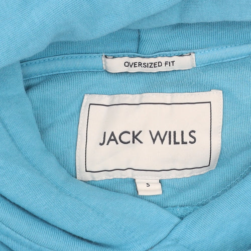 Jack Wills Men's Blue Pullover Hoodie Size S Oversized Fit
