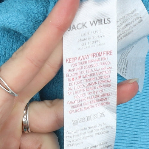 Jack Wills Men's Blue Pullover Hoodie Size S Oversized Fit