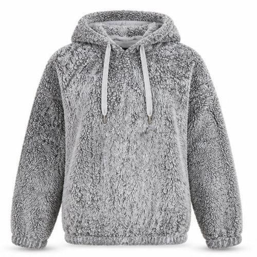 New Look Women Grey Pullover Hoodie M Soft Fleece Winter Casual