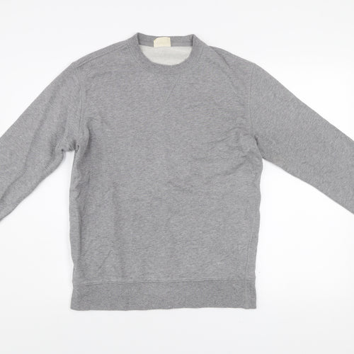 Marks and Spencer Men's Grey Small Crew Neck Pullover Sweatshirt