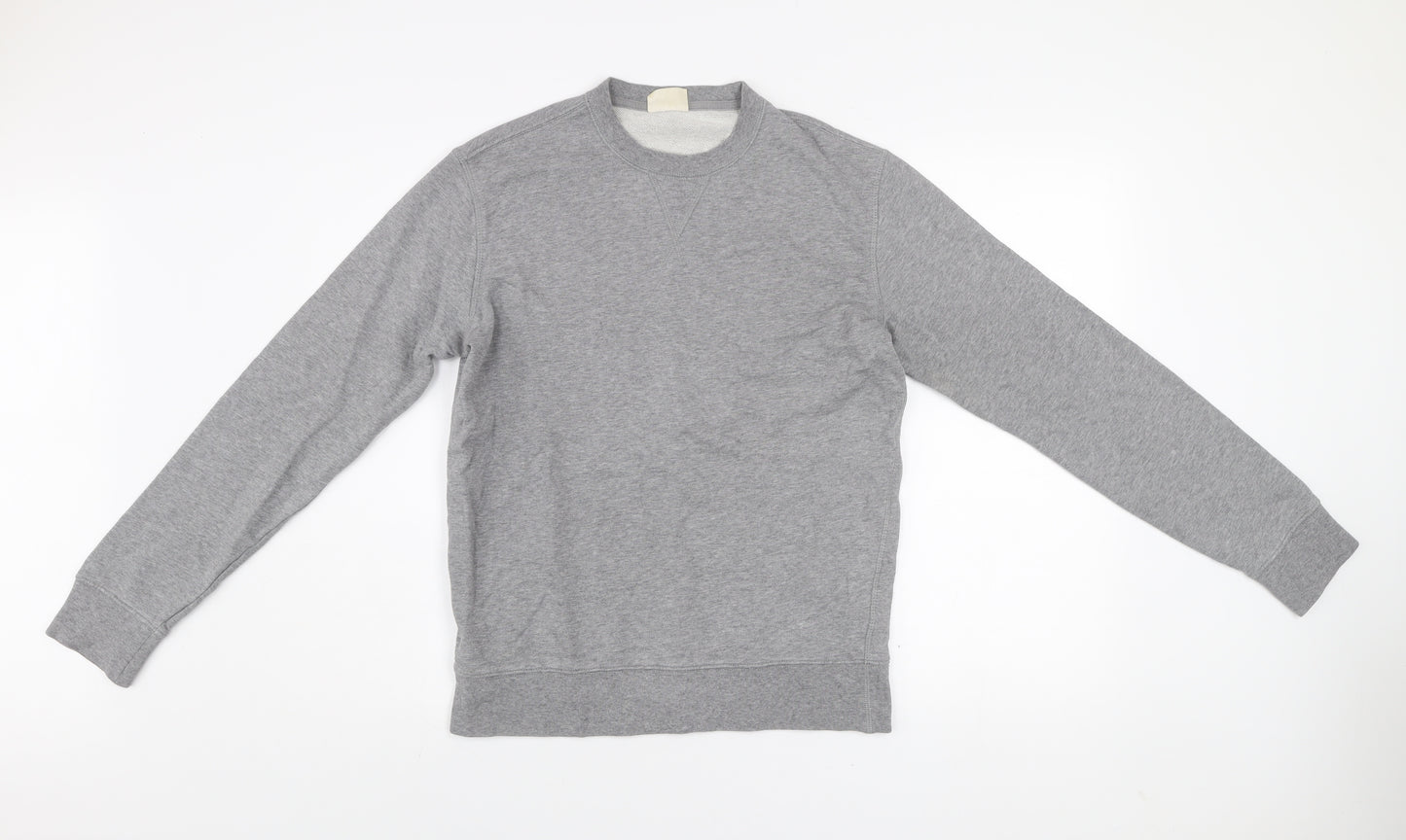 Marks and Spencer Men's Grey Small Crew Neck Pullover Sweatshirt