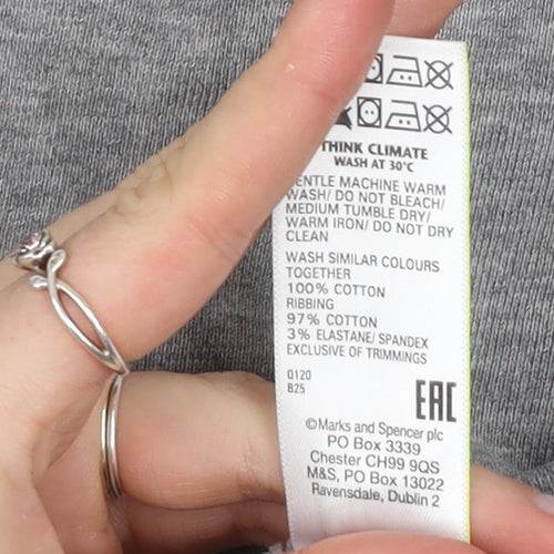 Marks and Spencer Men's Grey Small Crew Neck Pullover Sweatshirt