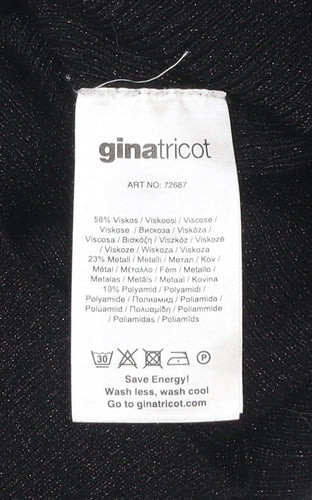 Gina Tricot Women's Black Sleeveless Bodycon Knit Dress Size S