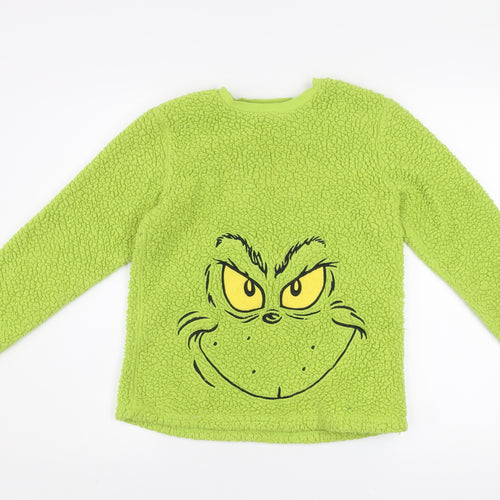 The Grinch Boys Green Fleece Long Sleeve Pyjama Top 11-12 Years