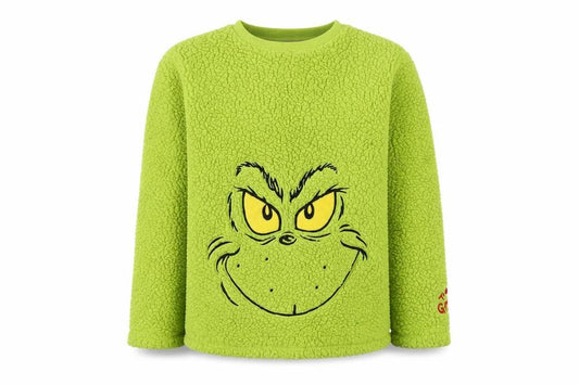 The Grinch Boys Green Fleece Long Sleeve Pyjama Top 11-12 Years