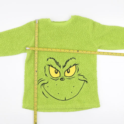 The Grinch Boys Green Fleece Long Sleeve Pyjama Top 11-12 Years