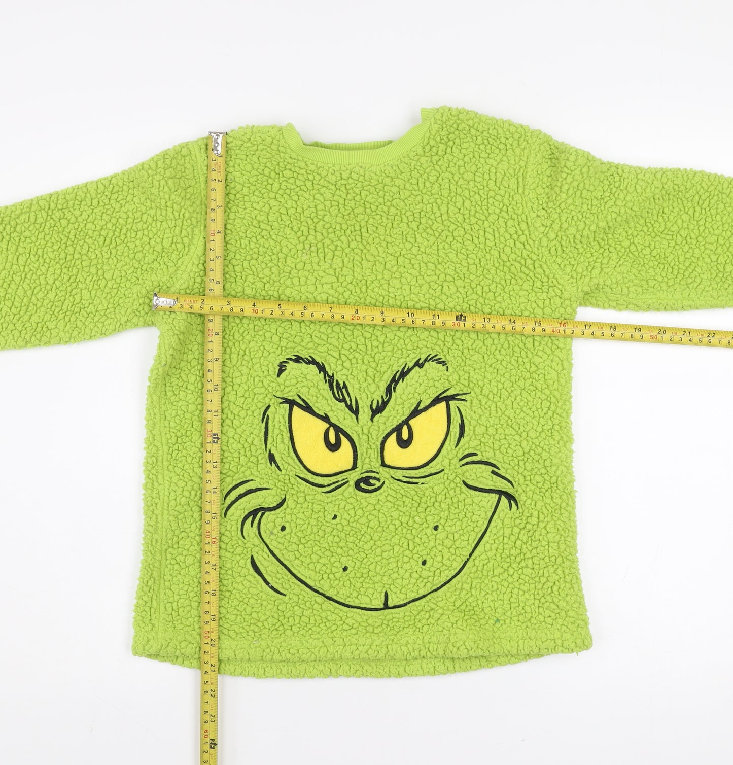 The Grinch Boys Green Fleece Long Sleeve Pyjama Top 11-12 Years