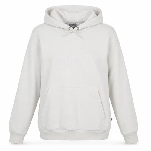 Puma Women White XL Pullover Hoodie Cotton Blend Hooded Sweatshirt