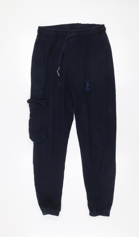 Comma Men’s Navy Blue Jogger Sweatpants Size M with Cargo Pocket