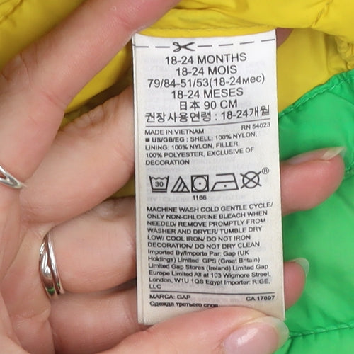 Baby GAP Unisex Green 18-24 Months Hooded Puffer Jacket