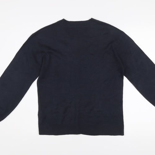 Next Women’s Black Beaded Crew Neck Knit Jumper XS