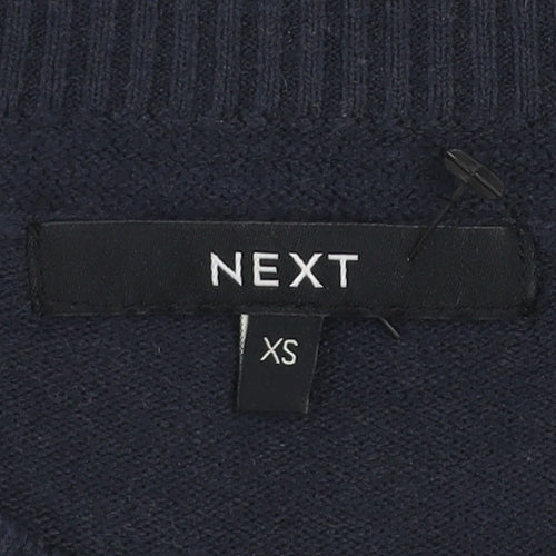 Next Women’s Black Beaded Crew Neck Knit Jumper XS