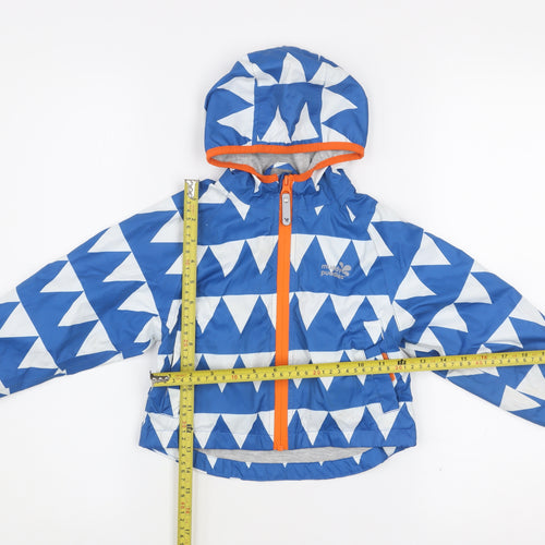 Muddy Puddles Blue Waterproof Hooded Rain Coat Jacket 12-18 Months