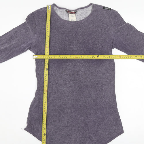 Diesel Womens Purple Long Sleeve Cotton Basic T-Shirt M