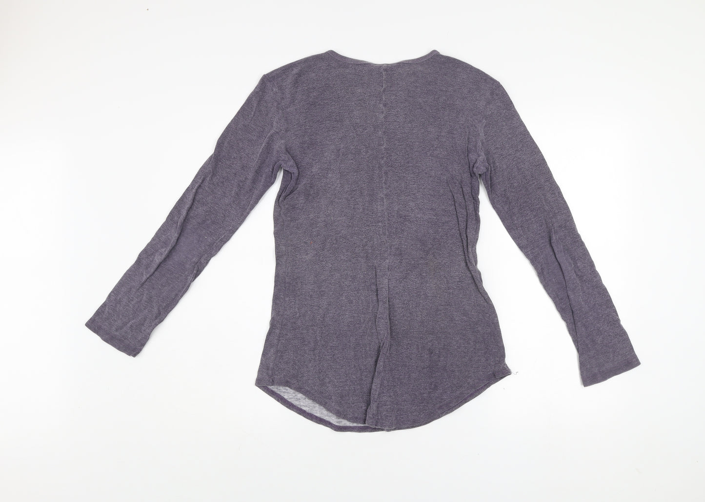 Diesel Womens Purple Long Sleeve Cotton Basic T-Shirt M