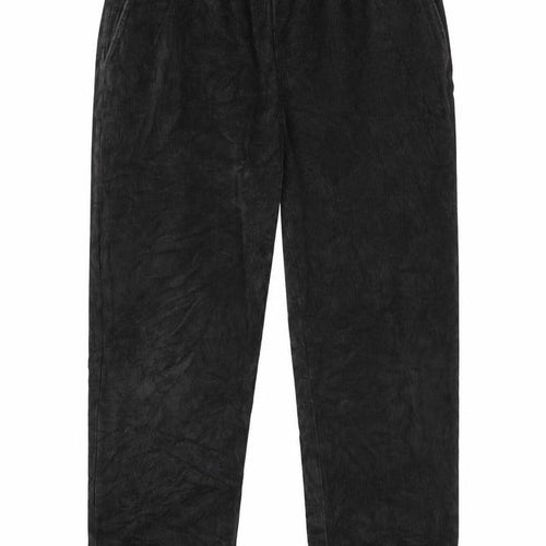 Lands' End Men's Black Corduroy Elastic Waist Trousers Size M