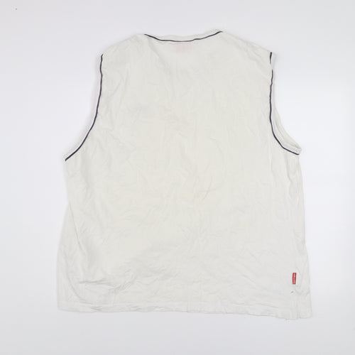 Slazenger Men's White 3XL Sleeveless Tank Top Activewear Gym Shirt