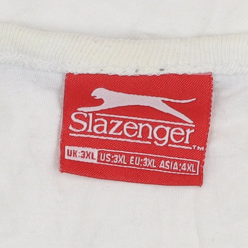 Slazenger Men's White 3XL Sleeveless Tank Top Activewear Gym Shirt