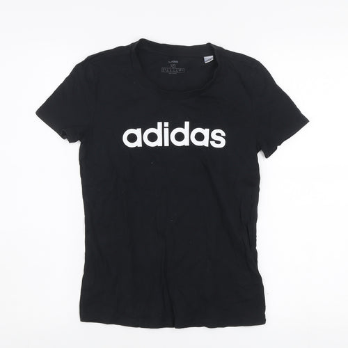 Adidas Women's Black XS Cotton Crew Neck Short Sleeve T-Shirt