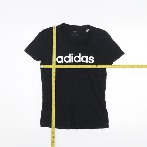 Adidas Women's Black XS Cotton Crew Neck Short Sleeve T-Shirt