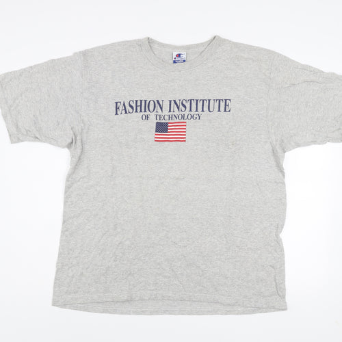 Champion Men's Grey XL Fashion Institute Graphic T-Shirt
