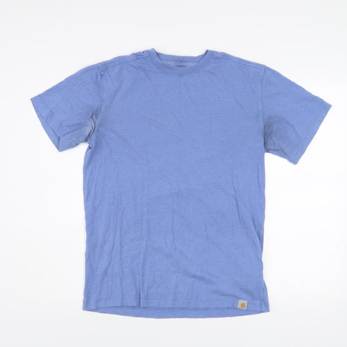 Carhartt Men's Blue Relaxed Fit Cotton Blend Crew Neck T-Shirt Size S