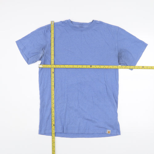 Carhartt Men's Blue Relaxed Fit Cotton Blend Crew Neck T-Shirt Size S