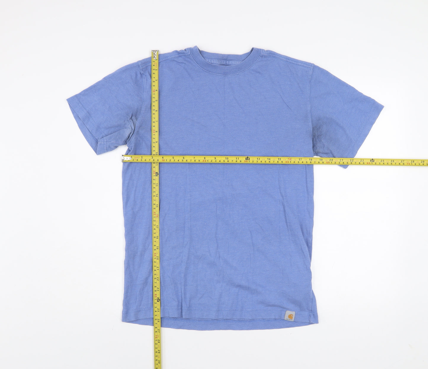 Carhartt Men's Blue Relaxed Fit Cotton Blend Crew Neck T-Shirt Size S