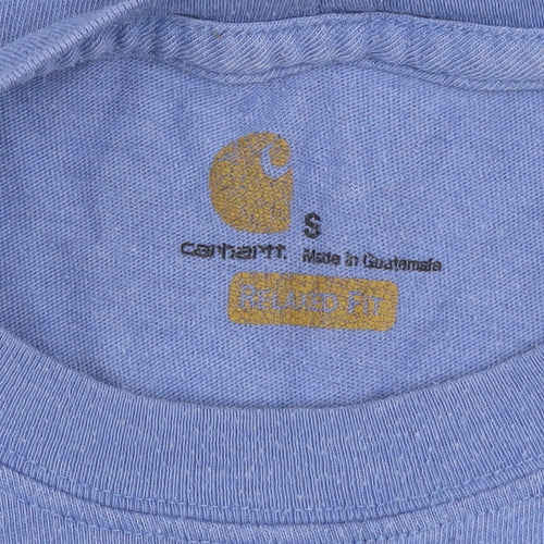 Carhartt Men's Blue Relaxed Fit Cotton Blend Crew Neck T-Shirt Size S