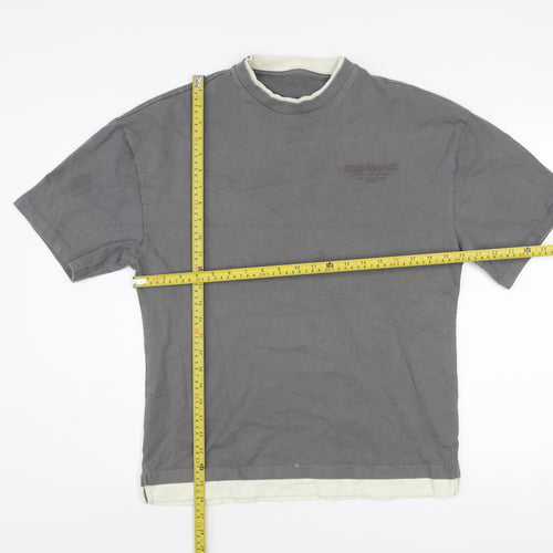 River Island Men's Grey Crew Neck Cotton T-Shirt Size S