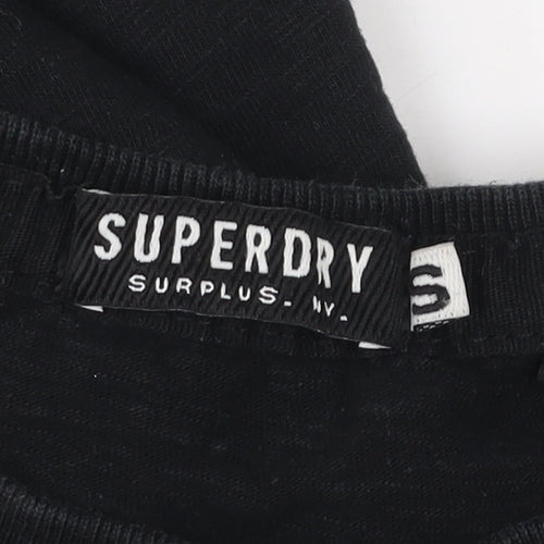 Superdry Men's Black Graphic Logo T-Shirt Size S Short Sleeve Cotton