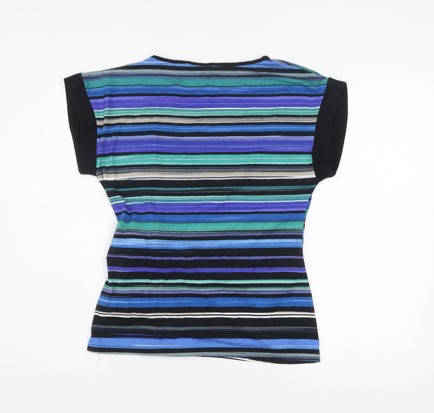 Roman Women’s Multicoloured Striped Wrap Blouse Size 12