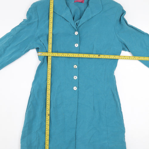 Richards Women’s Blue Long Blazer Jacket UK 12 Classic Modal
