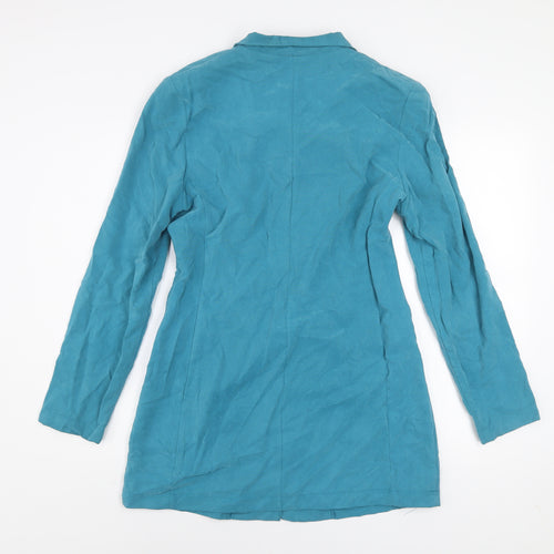 Richards Women’s Blue Long Blazer Jacket UK 12 Classic Modal