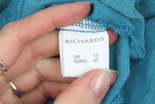 Richards Women’s Blue Long Blazer Jacket UK 12 Classic Modal